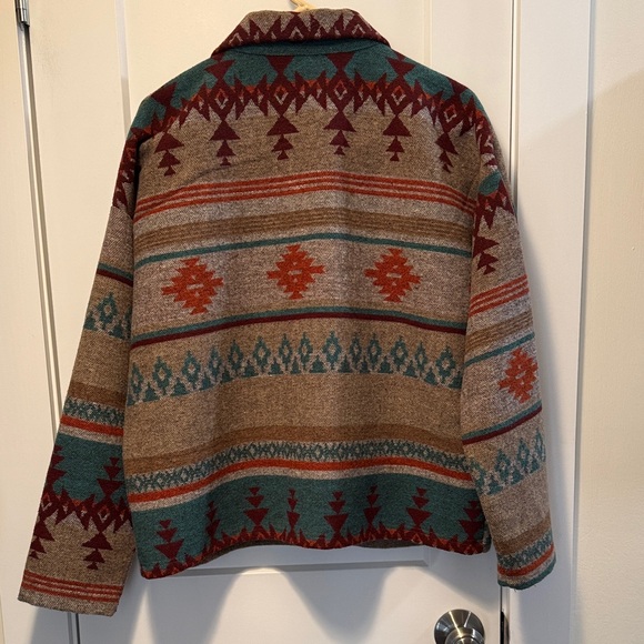 Blue B Women's Aztec Geometric Patterned Jacket size M - Picture 3 of 6